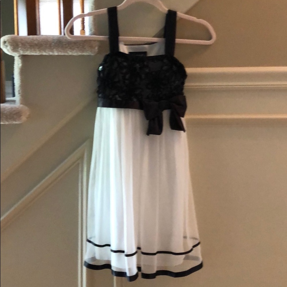 Black and White Girls Party Dress
